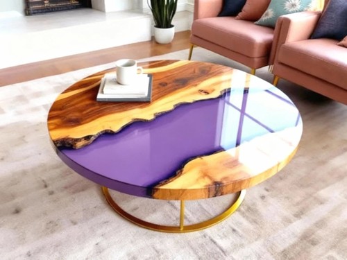 Purple resin river coffee - resin,