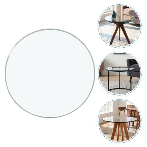 Round tempered glass table - round,