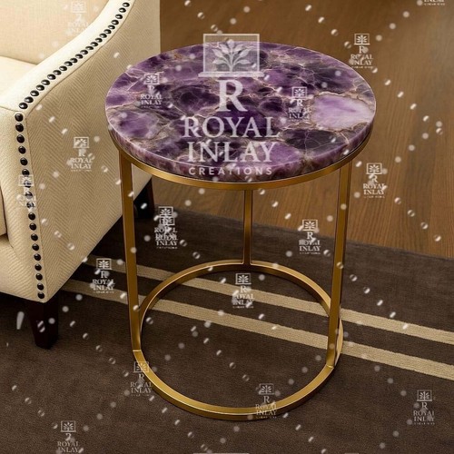 Amethyst round tabletop - 15",