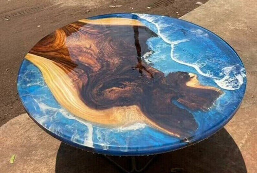 Round epoxy resin dining - round,