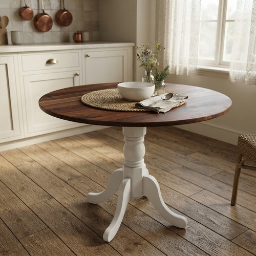 Chic 100cm round dining table - dining,