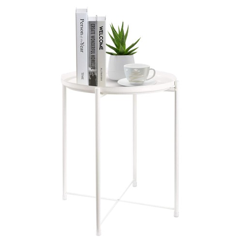 White small round end - white,