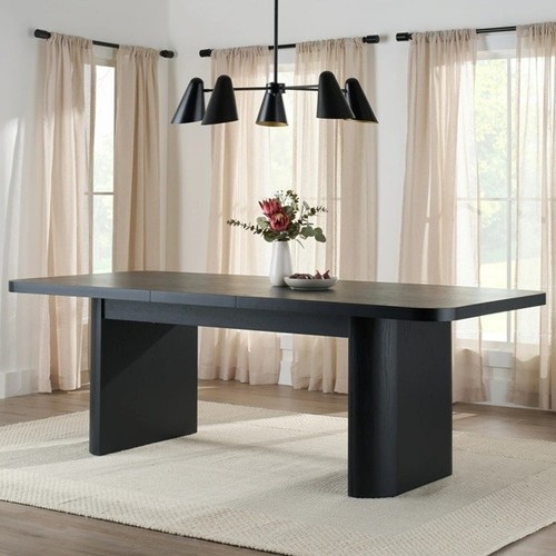 Black dining room - black, extendable