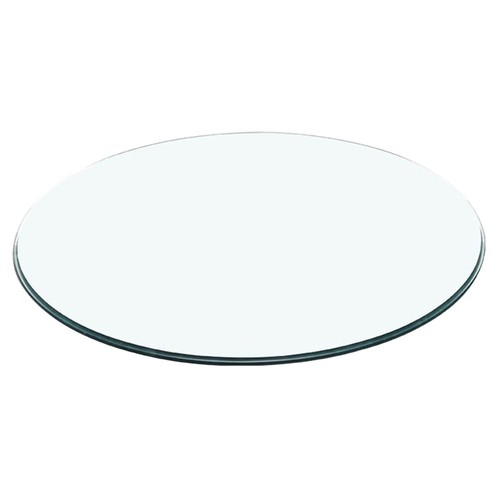Round tempered glass table - tempered,