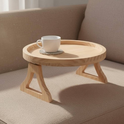 Round wood sofa - sofa, tray